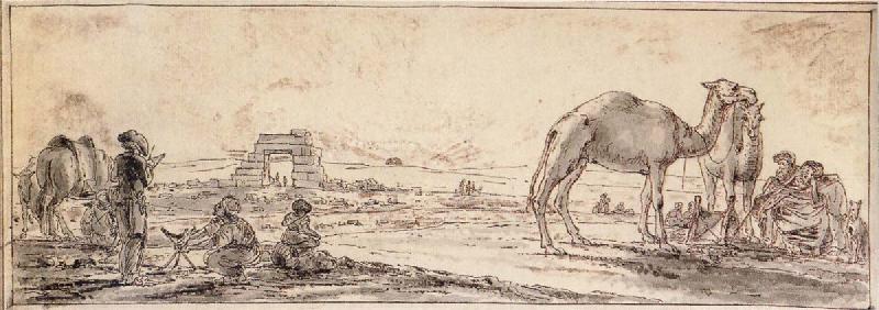  Denon Drawing the Ruins at Hierakonpolis